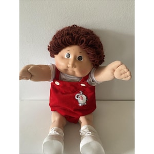 Cabbage Patch Kids Red jumper, VTG 1980's, Red -haired, brown eyed Boy w/ Shoes