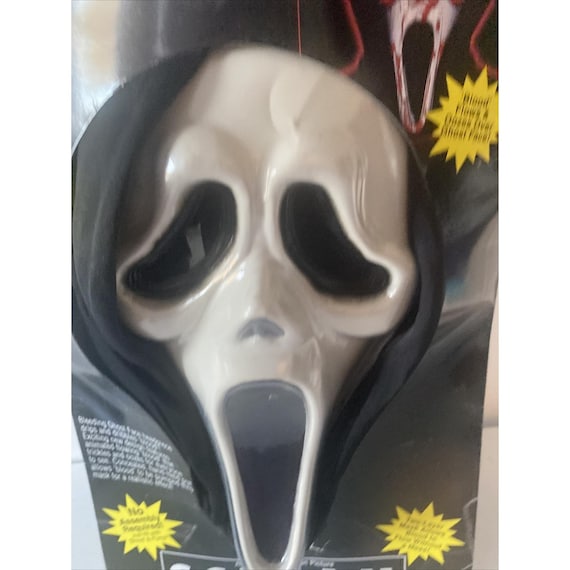 VTG 1997 Scream Ghost Face Bleeding Halloween Mas… - image 3