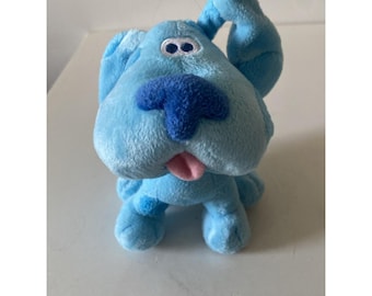 Vintage 1998 Blue's Clues Bean Bag Plush Toy Nick Jr. Viacom Stuffed Animal Dog