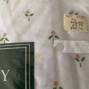 Vintage Laura Ashley Castleberry King Size Fitted Sheet OLD STOCK Sealed FLAW image 6