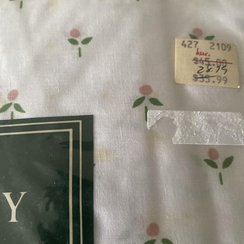 Vintage Laura Ashley Castleberry King Size Fitted Sheet OLD STOCK Sealed FLAW image 6