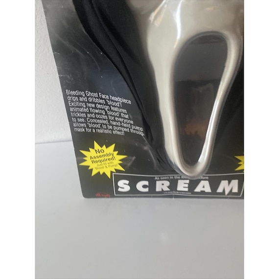 VTG 1997 Scream Ghost Face Bleeding Halloween Mas… - image 7