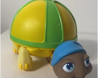 Tortuga amiga Glo Glowworm vintage para arrastrar, 1985, Hasbro