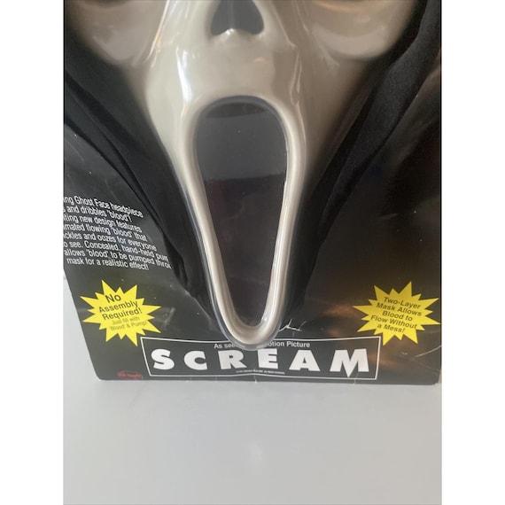 VTG 1997 Scream Ghost Face Bleeding Halloween Mas… - image 2