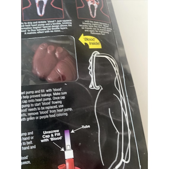 VTG 1997 Scream Ghost Face Bleeding Halloween Mas… - image 13