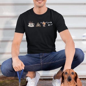 Funny Coffee Poop Workout Repeat Shirt Humorous Gym Tee Caffeine and Weights Fitness Top Sarcastic Gift for Runners Weightlifters Exercise