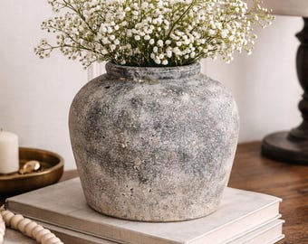 Aged Stone Ceramic Vase