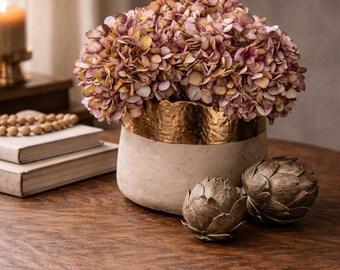 Autumn Burgundy Hydrangea – Set of 3 Floral Stems
