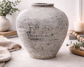 Aged Stone Ceramic Vase