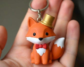 Hollywood Glamour Fox Schlüsselbund, handbemalte Filmstar 3D gedruckt Accessoire