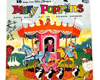 Vintage 1964 Walt Disney Mary Poppins LP - Disneyland Records Canada