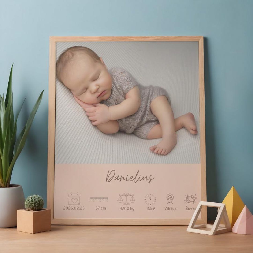 Personalized Baby Birth Stats Printable | Custom Nursery Wall Art ...