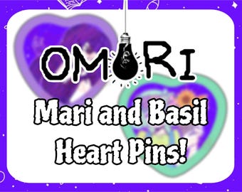 OMORI Holo Button Pins (1.5 Inch) - Sunny Aubrey Kel Hero Mari