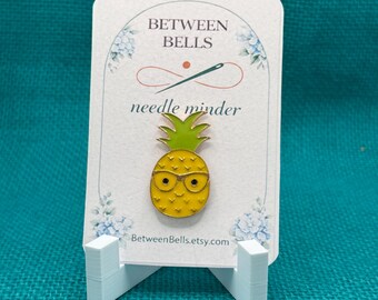 Pineapple Needle Minder, Sunglasses, Tropical Enamel Stitching Tool