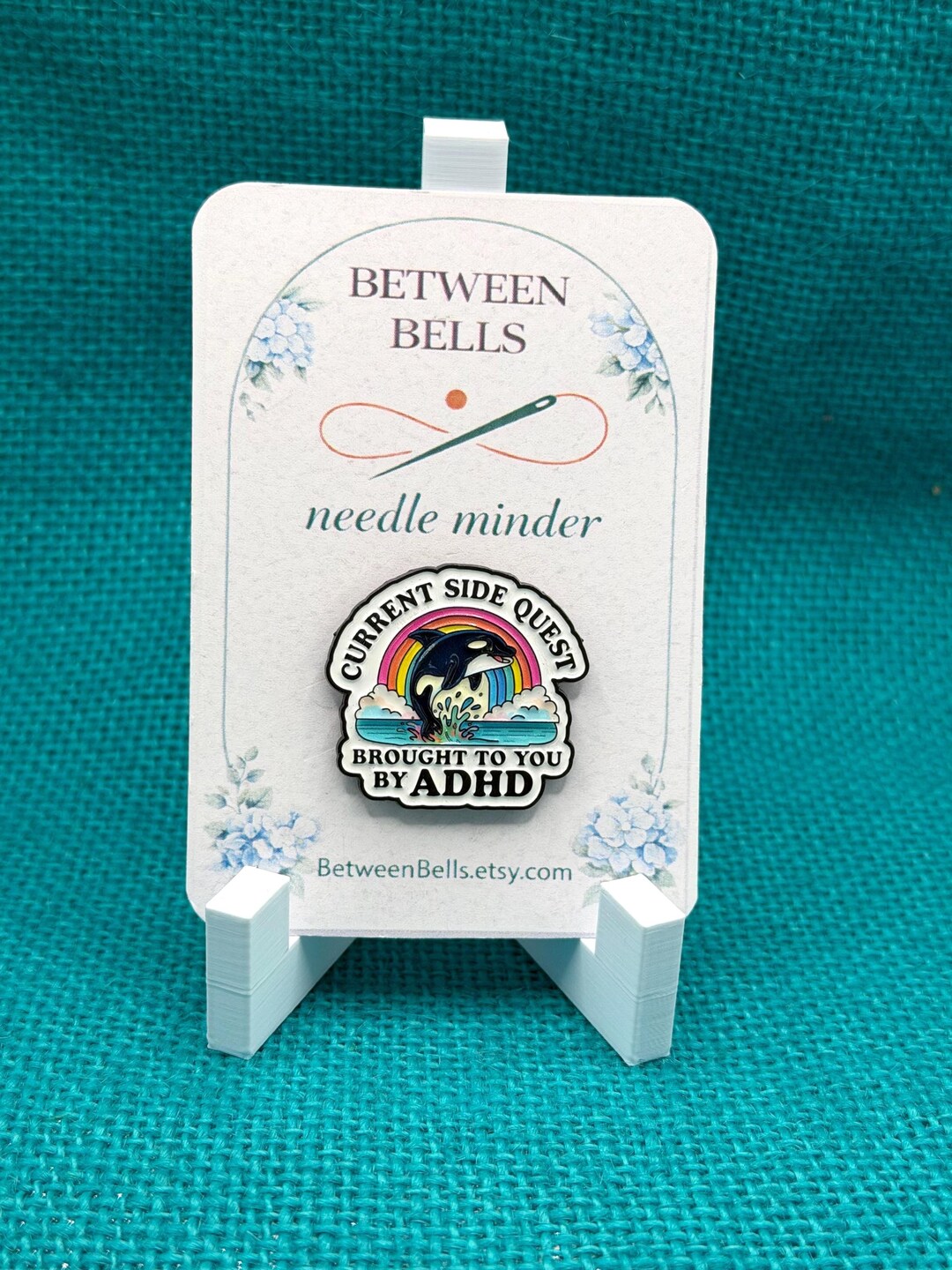 Current Side Quest - ADHD - Orca Needle Minder for Needlepoint, Cross ...