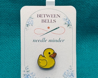 Rubber Duck Needle Minder | Cute Duck Magnet | Whimsical Bath Time Aesthetic | Cross Stitch Needle Holder