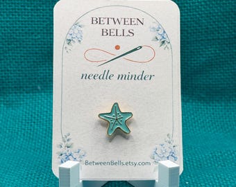 Tiny Starfish Needle Minder | Beach Star for Cross Stitch, Embroidery & Needlepoint | Baby Bells