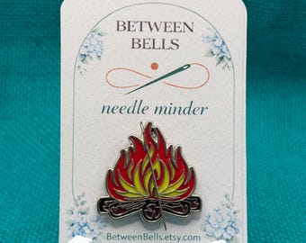 Campfire Needle Minder | Cozy Camping  | Outdoor Adventure Gift | Cross Stitch Needle Holder