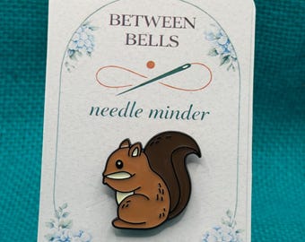 Squirrel Needle Minder for Needlepoint, Cross Stitch, Embroidery and Sewing
