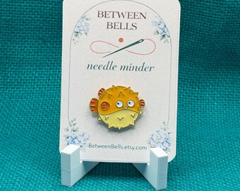 Puffer Fish Needle Minder | Cute Ocean Animal Magnet | Whimsical Sea Life Design | Cross Stitch Needle Holder