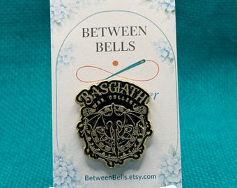 Dark Fantasy Crest Needle Minder for Needlepoint, Cross Stitch, Embroidery and Sewing