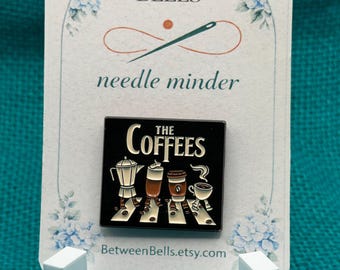 The Coffees Needle Minder, Funny Coffee Lover Needle Holder for Cross Stitch, Embroidery, Needlepoint, Retro Coffee Stitching Accessory