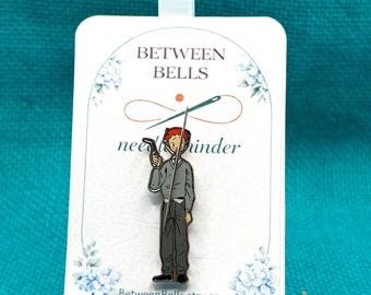 Wizard Needle Minder | Magic School Enamel Pin for Embroidery, Cross Stitch