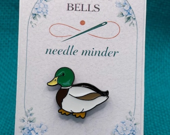 Mallard Duck Needle Minder for Needlepoint, Cross Stitch, Embroidery and Sewing