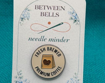 Fresh Brewed Coffee Needle Minder | for Needlepoint, Cross Stitch, and Embroidery