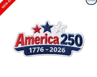 America 250 Embroidered Patch United States 250th Anniversary Patriotic Badge 1776 2026 Iron on for Jacket Backpack