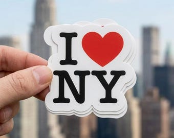 Love NY Style Sticker - City Inspired Heart Design Vinyl Decal for Laptop Water Bottle Car Travel Gift