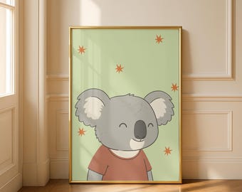 Koala juguetón: Decoración moderna para habitaciones infantiles (Descarga digital)