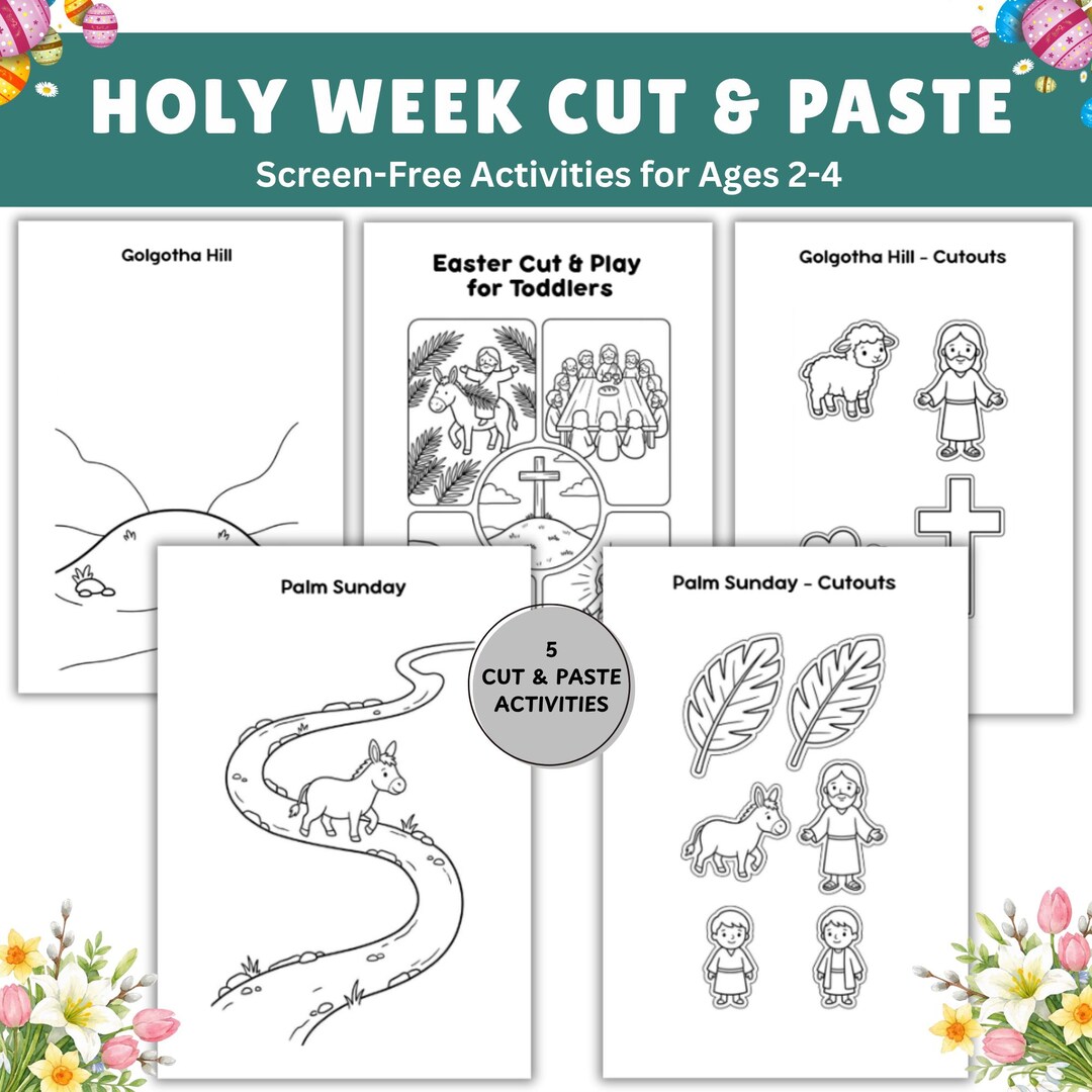 Easter Cut and Paste Activity for Toddlers | Christian Holy Week ...