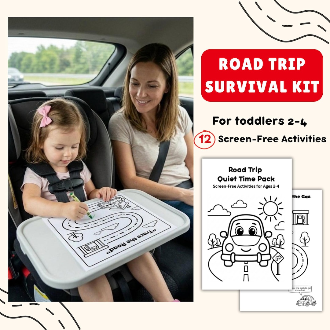 Road Trip Toddler Activity Pack | Car Travel Quiet Book Printable | 2–4 ...