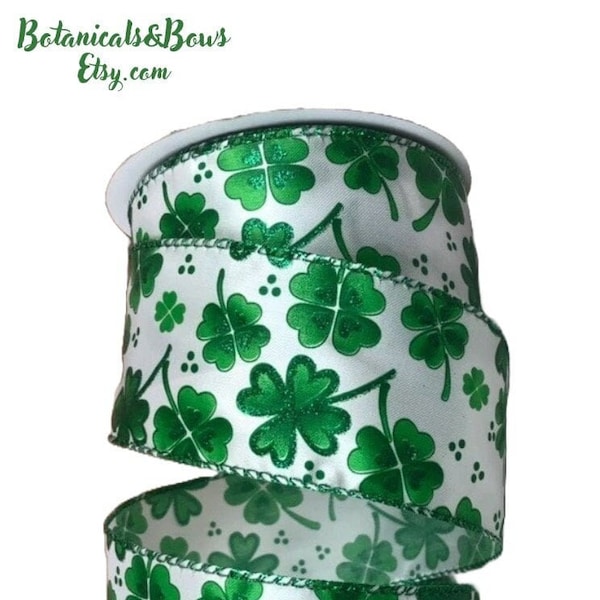 st patricks day wired ribbon