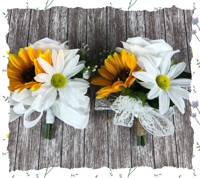 Artificial Sunflower Brides Bouquet Bridal Bouquets Sunflower Bridal Flowers Daisy Sunflower Bridesmaid Bouquet Pin Corsage