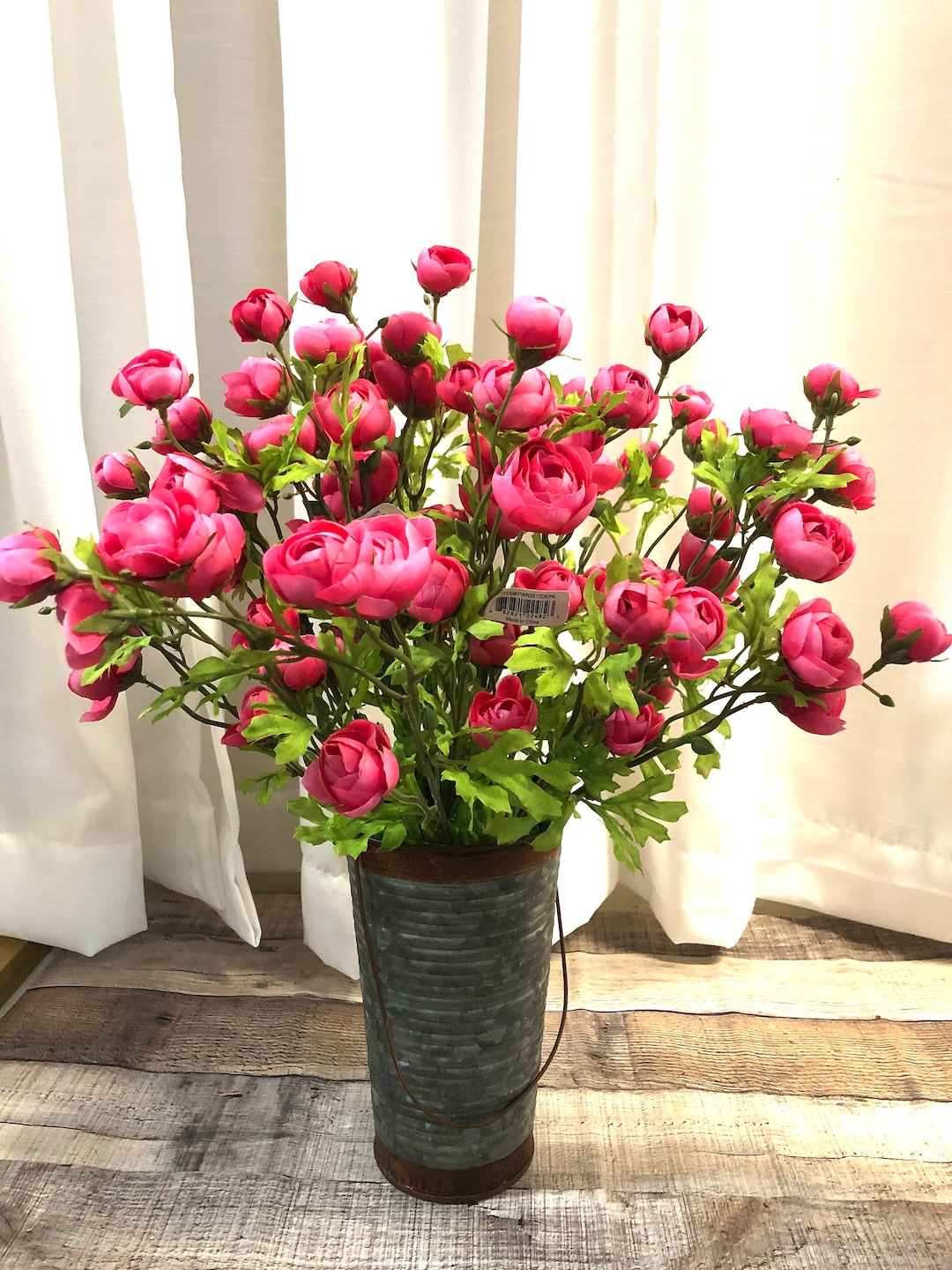 Pink Ranunculus Bush Hot Pink Mini Ranunculus Bush, Pink Ranunculus, Faux Pink Ranunculus - Etsy