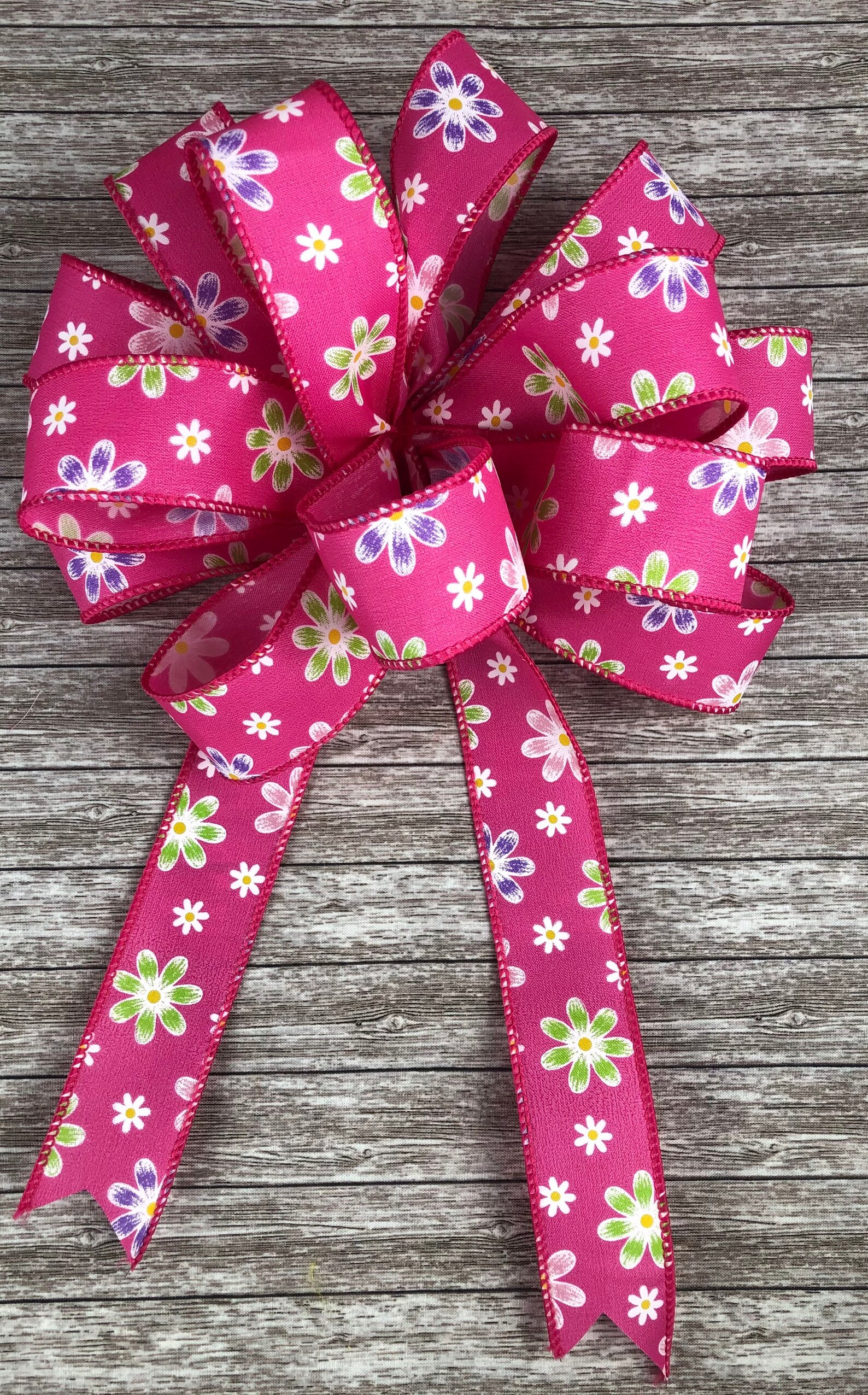 New Daisy a Day Wired Ribbon 11/2 Ribbon Daisy Print Etsy