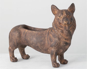 Corgi Planter Pembroke Welsh Corgi Statue Planter Gift for the Corgi Lover Corgi Home Decor Corgi Gift Welsh Corgi Planter Fast Shipping