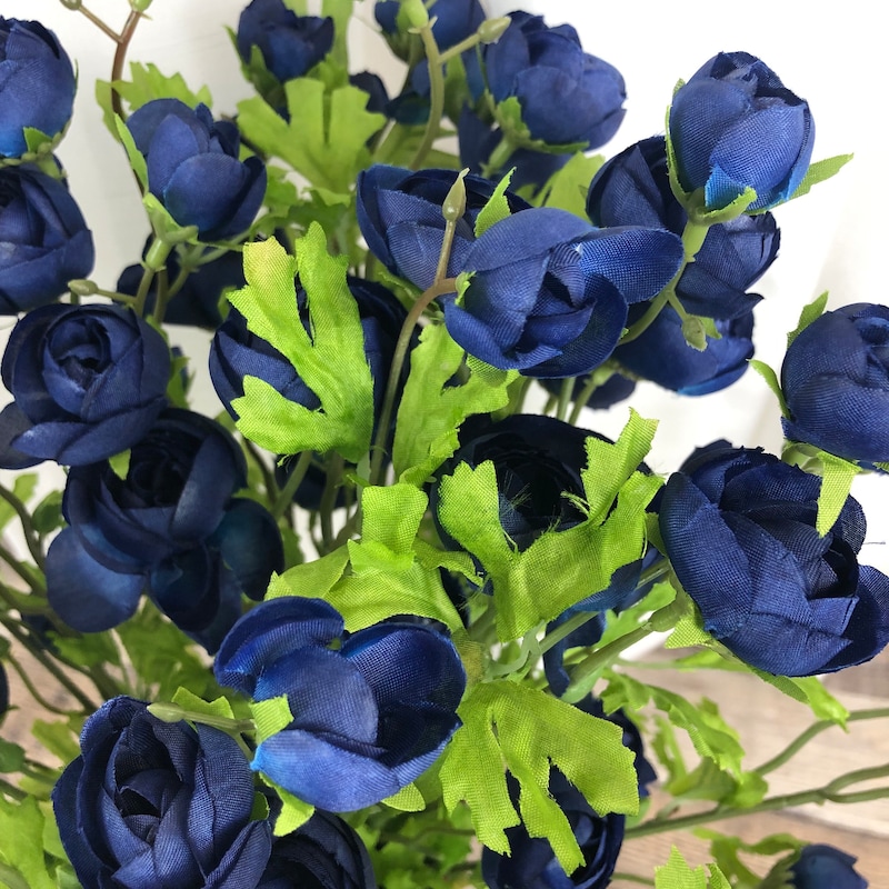 Navy Silk Flower - Etsy
