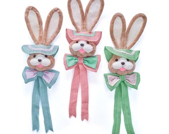 Bunny Floral Wreath Supply Easter Bunny for Wreath Easter Wreath Bunny Wreath Supplies Sisal Bunny Wreath Attachment Wreath Bunny