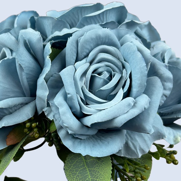 Blue Roses Fake Etsy