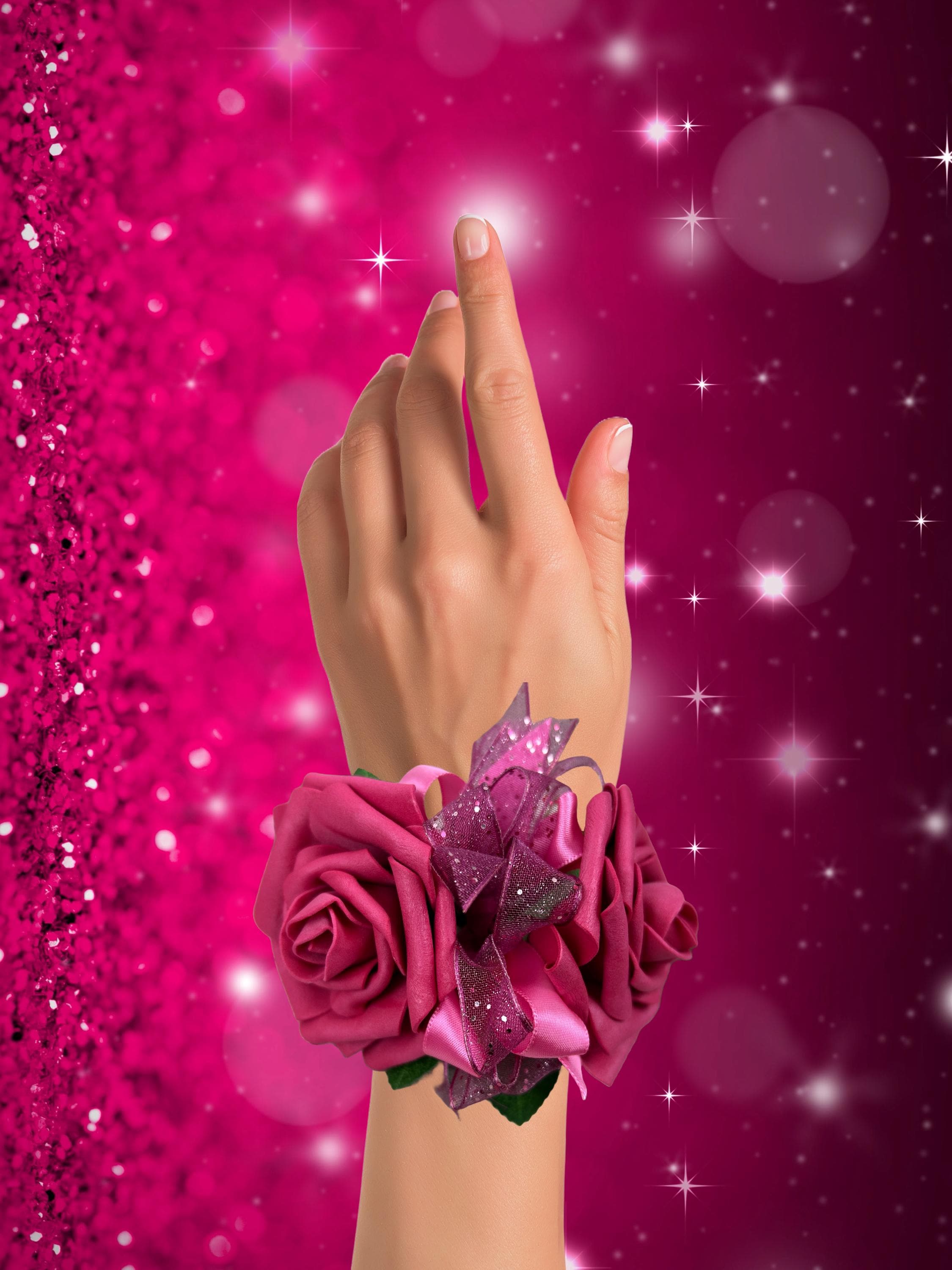 what color corsage for hot pink dress Amazon.com: BENCENTRE Hot Pink Wrist Corsage for Wedding(Set of 6), Wrist  corsages for Prom,Party Prom Hand Flower Decor,Mother of The Bride Corsage,Bridesmaid  Wrist Corsage : Home & Kitchen