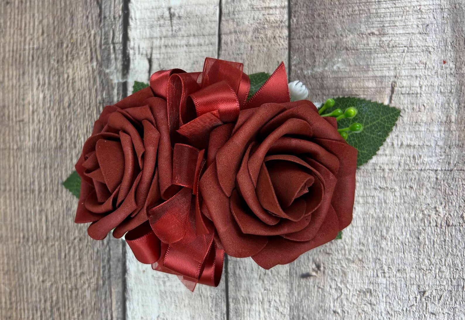 Rust Prom Flowers Rust Wrist Corsage or Bout Rust Wedding Bridesmaid ...