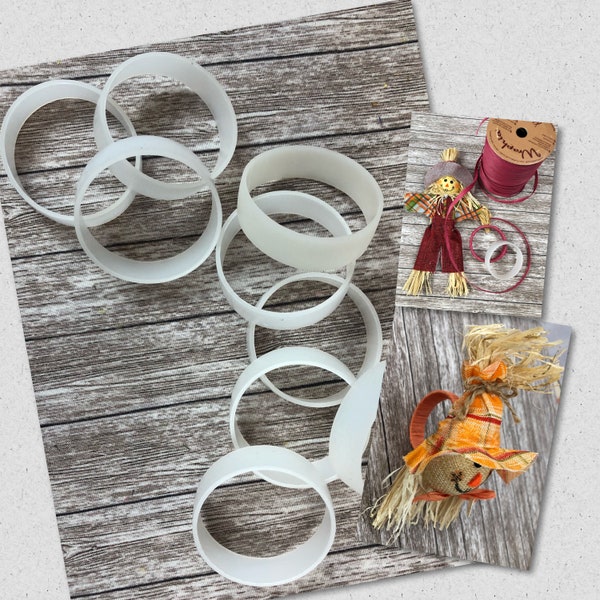 Plastic Napkin Ring Form for crafting, Napkin Rings, Napkin Rings for decorating, Napkin Holder 3.75" in diameter. Set of 10.