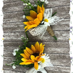 Artificial Sunflower Brides Bouquet Bridal Bouquets Sunflower Bridal Flowers Daisy Sunflower Bridesmaid Bouquet Boutonniere