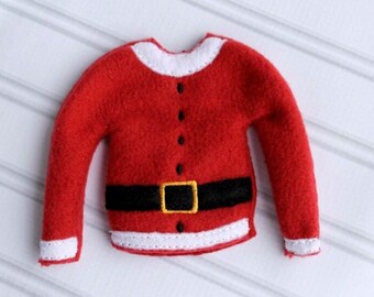 Custom Christmas Elf Fleece Sweater, Elf Costume Clothes