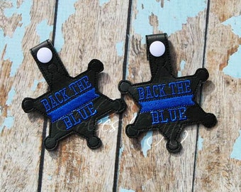 Back the Blue Key Fob/Luggage Tag