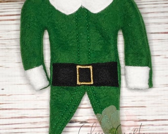 Holiday Elf Costume, Handmade Fleece Elf Clothes