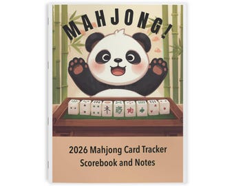 Libro de seguimiento de puntuación de Mahjong Kawaii Panda para jugadores